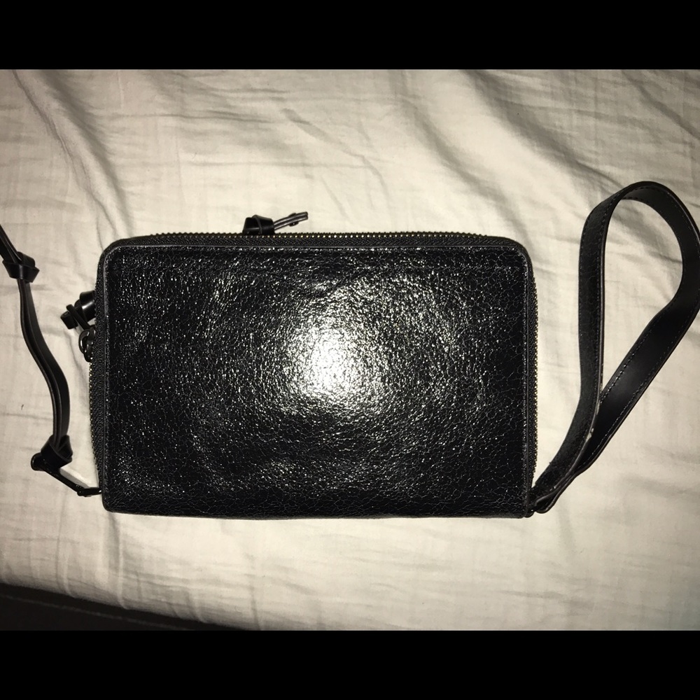 New Rebecca Minkoff Black Sparkly Clutch Wallet